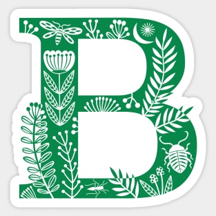 Letter B bright green Sticker